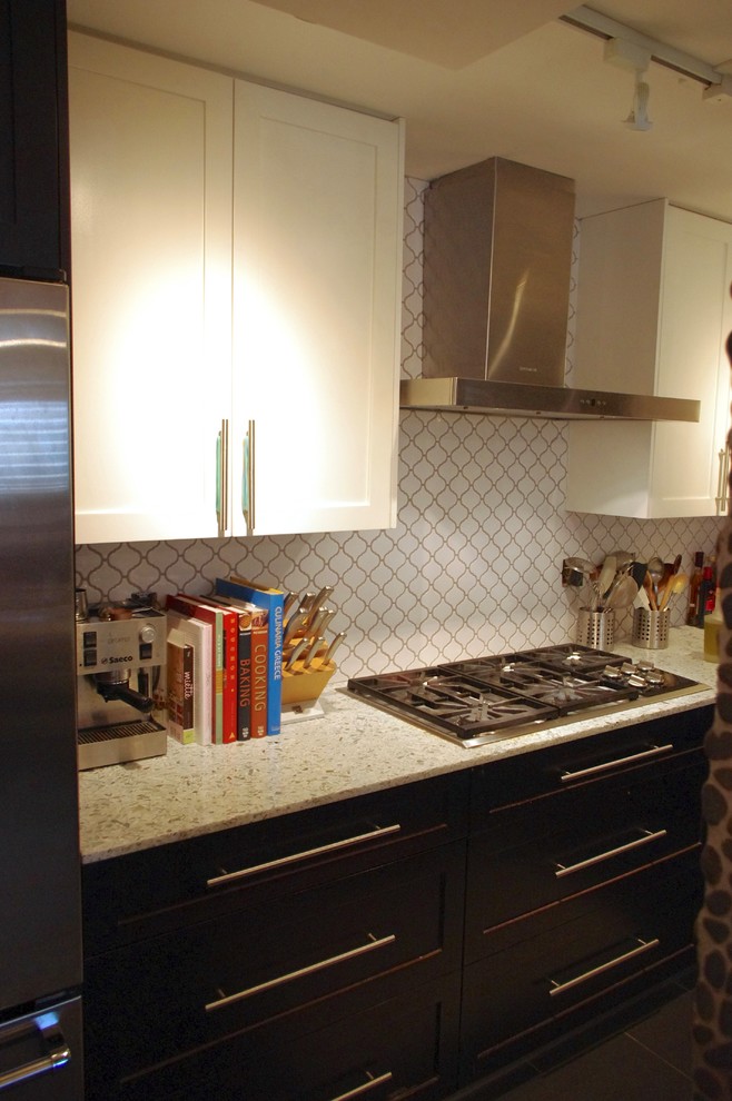 Example of a transitional kitchen design in Vancouver