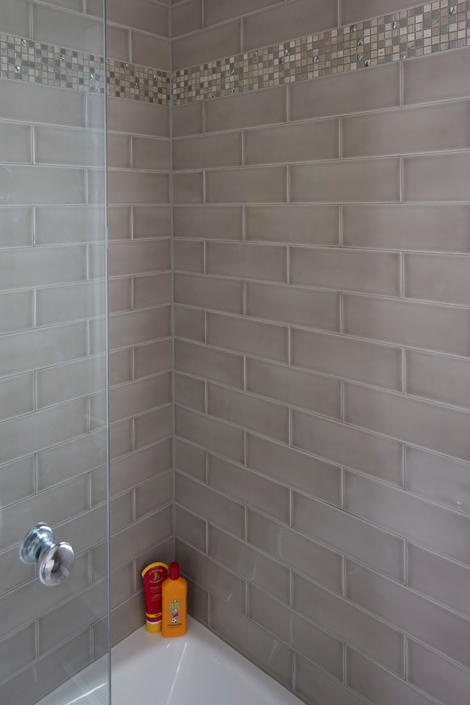 Transitional home design photo in Chicago