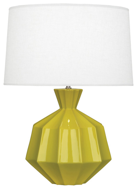 Robert Abbey Orion - 27" One Light Table Lamp, Oyster Linen Shade