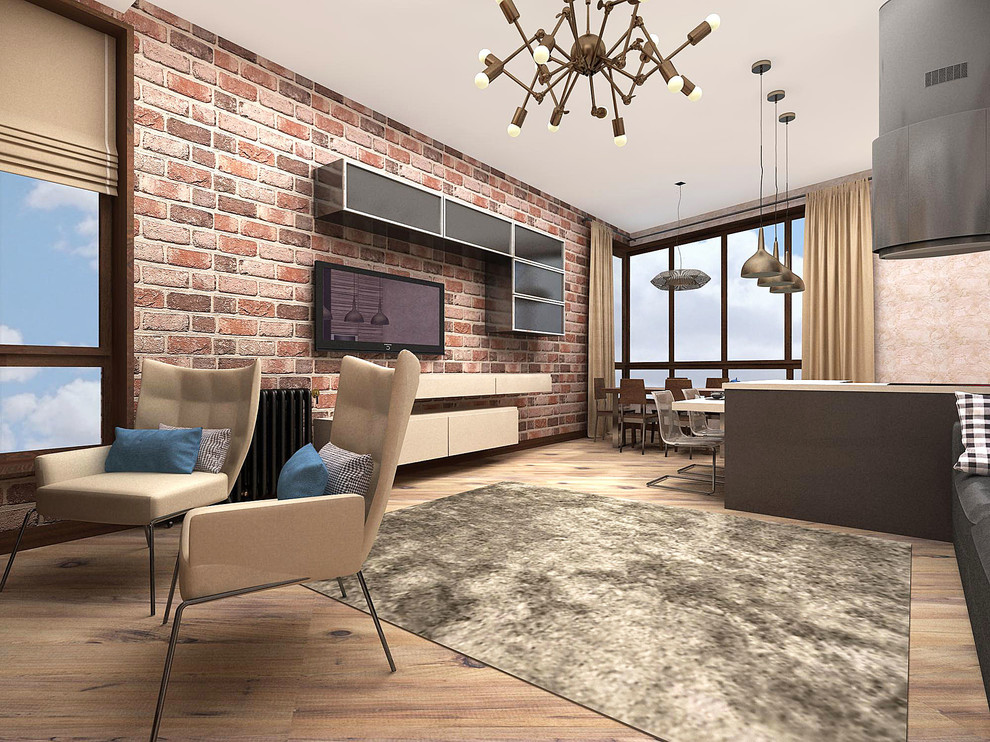 3х комнатная студия 100 м.кв. свободной планировки