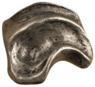 Clayforms Knob C, Pewter With Terra Cotta Wash