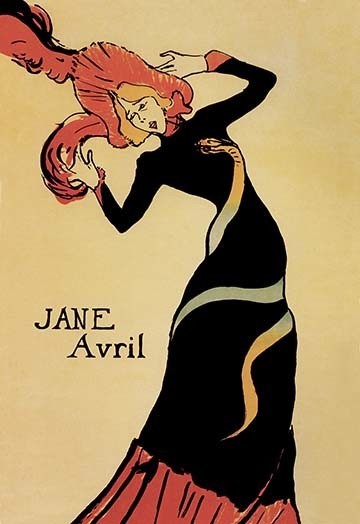 Jane Avril - Gallery Wrapped Canvas Art 28" x 42"