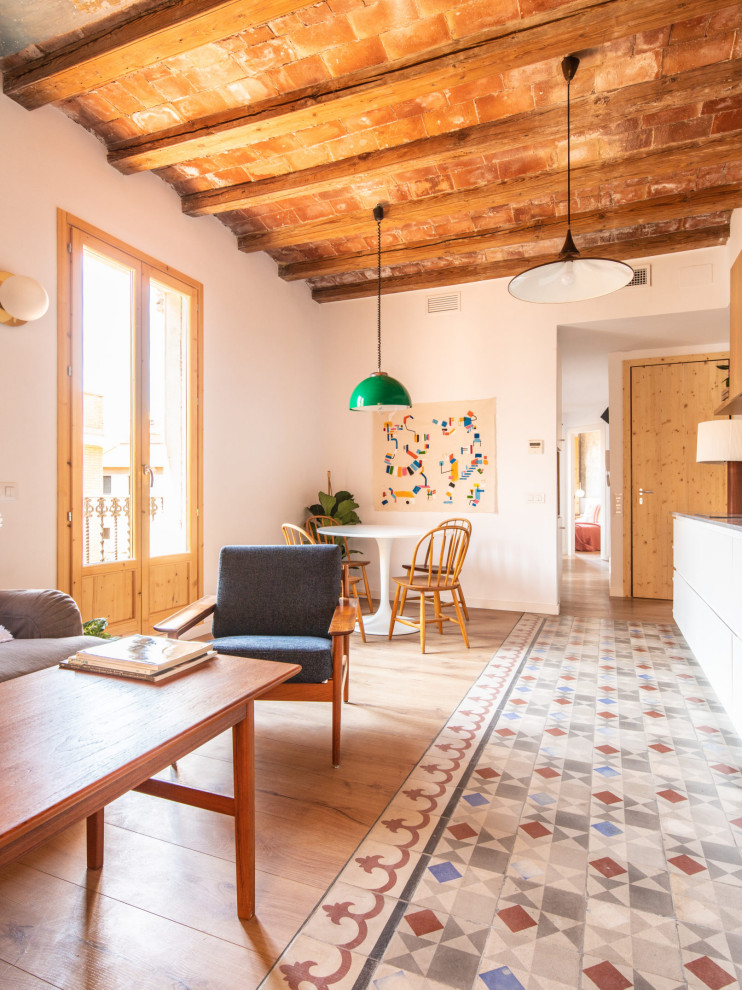 Design ideas for a mediterranean living room in Barcelona.