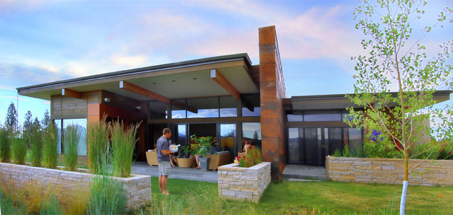High Desert Pavilion modern-fasad