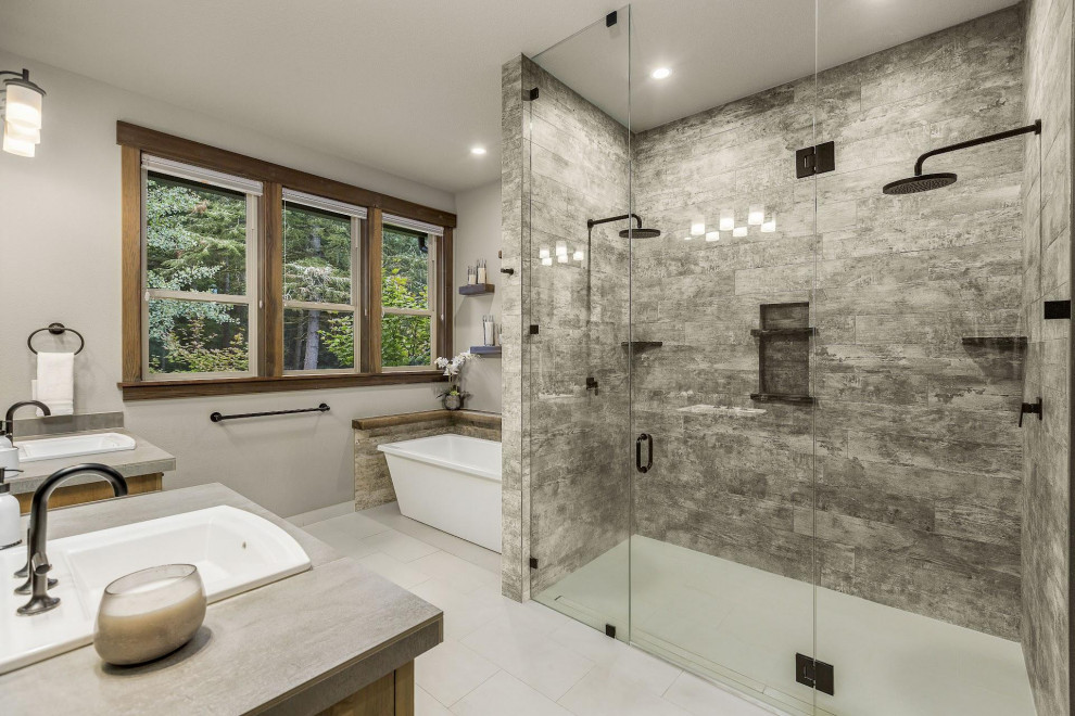 River Ln. Custom Modern Bathroom Portland by Micah Day