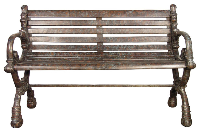 bronze outdoor bench