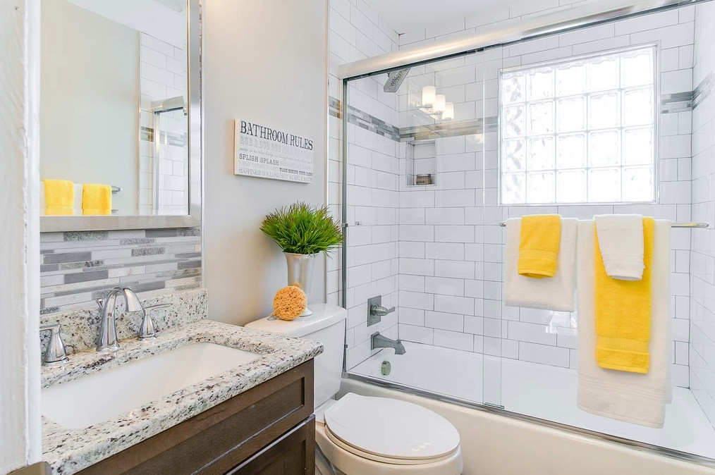 Gray And Yellow Bathroom Ideas Houzz