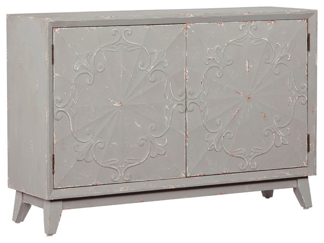 Lindsey Console Cabinet Distressed Pistachio