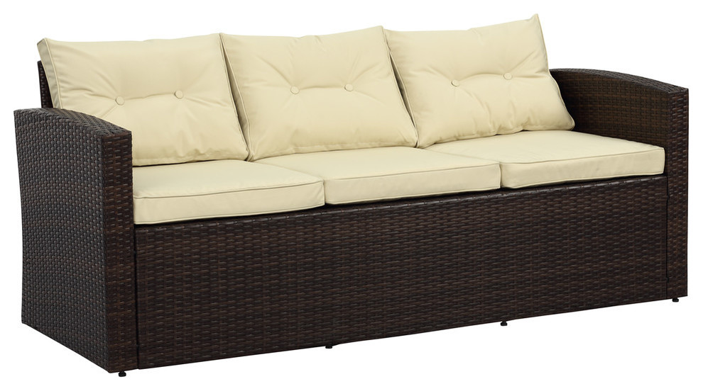 Riviera 5Piece Wicker Outdoor Lounge Set Tropical Outdoor Lounge
