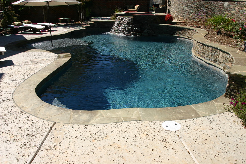 Inspiration for a transitional pool in Charlotte.
