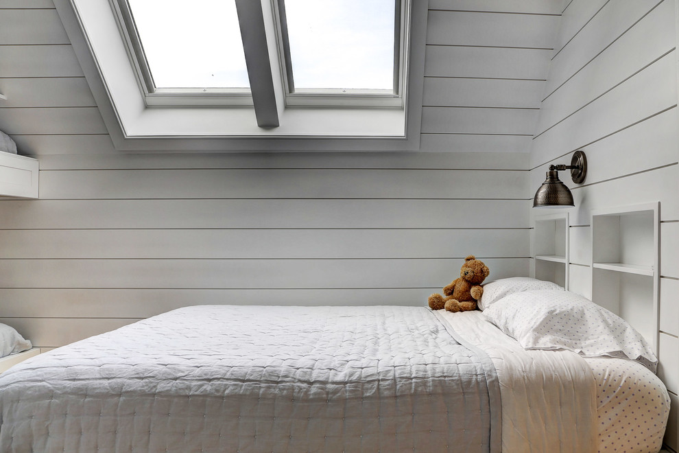 Nyack - Hudson River Interior Renovation - A newly created bunk room not only features bunk beds for this family's young children, but additional beds for sleepovers for years to come!