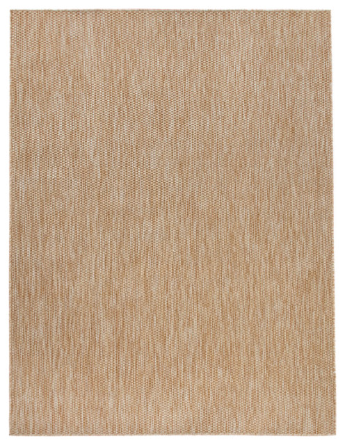 Natural Color Outdoor Rug Solid Outdoor Rug for Patio or Balcony, 6'7