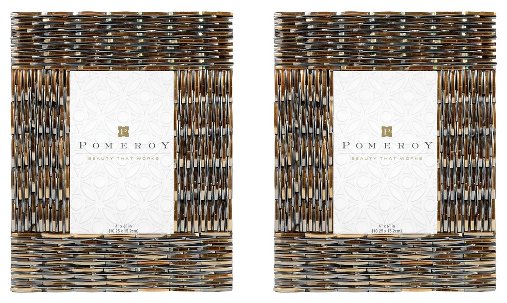 Pomeroy 649158/S2 Tigress Frame 4X6, Set Of 2, Espresso Contemporary Picture Frames by