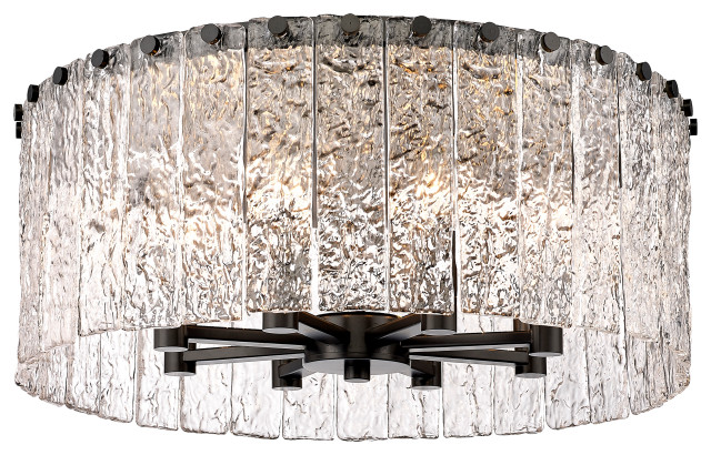 Z-Lite 1943F20 Glacier 8 Light Flush Mount - Transitional - Flush-mount ...