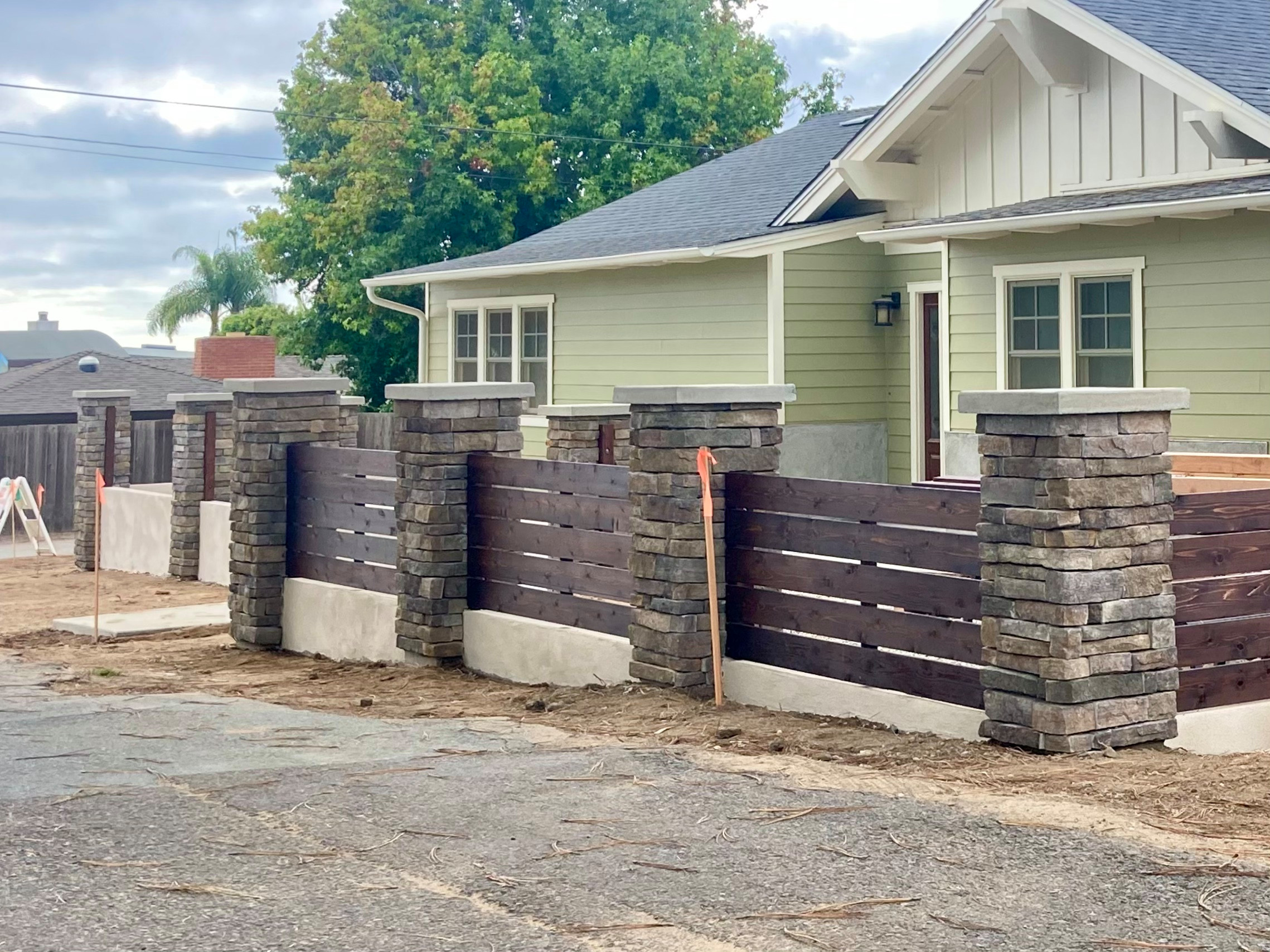 Building a Horizontal Fence in Solana Beach