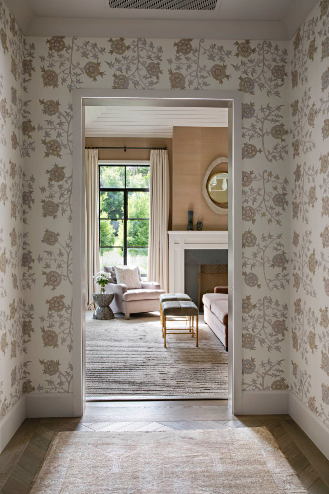 Hallway - transitional hallway idea in Austin