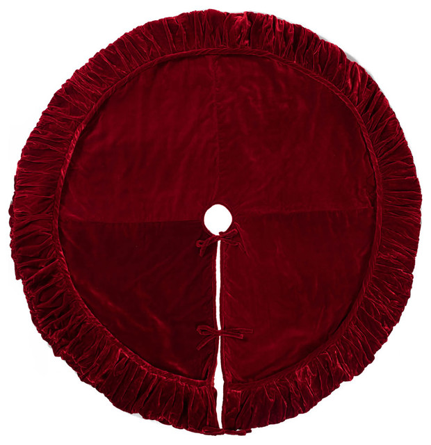 red plush tree skirt