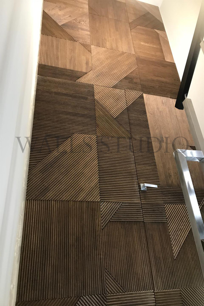 Рифленные панели из массива дуба