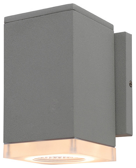 Avenue Outdoor 1-Light LED Outdoor Wall Mount in Silver