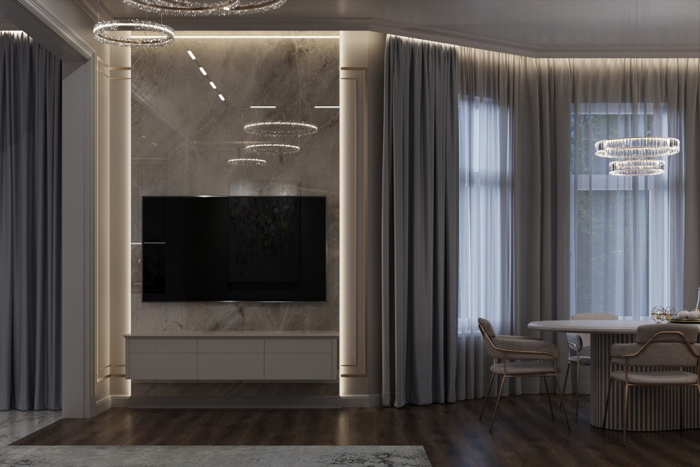 Дизайн интерьера дома в поселке "Лесной остров" - Роскошная классика в интерьере