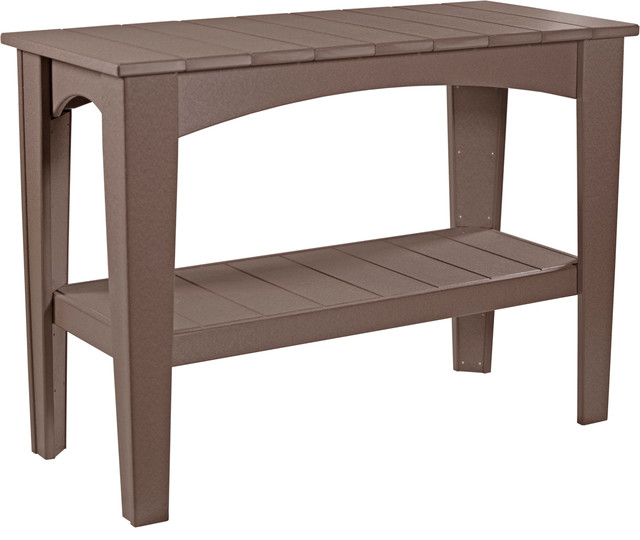 Poly Outdoor Island Buffet Table Transitional Outdoor Dining Tables