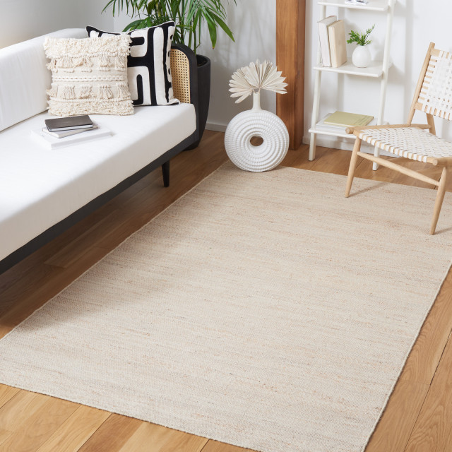 Safavieh Natural Fiber Nfb554B Solid Color Rug, Natural/Beige, 6'x6 ...