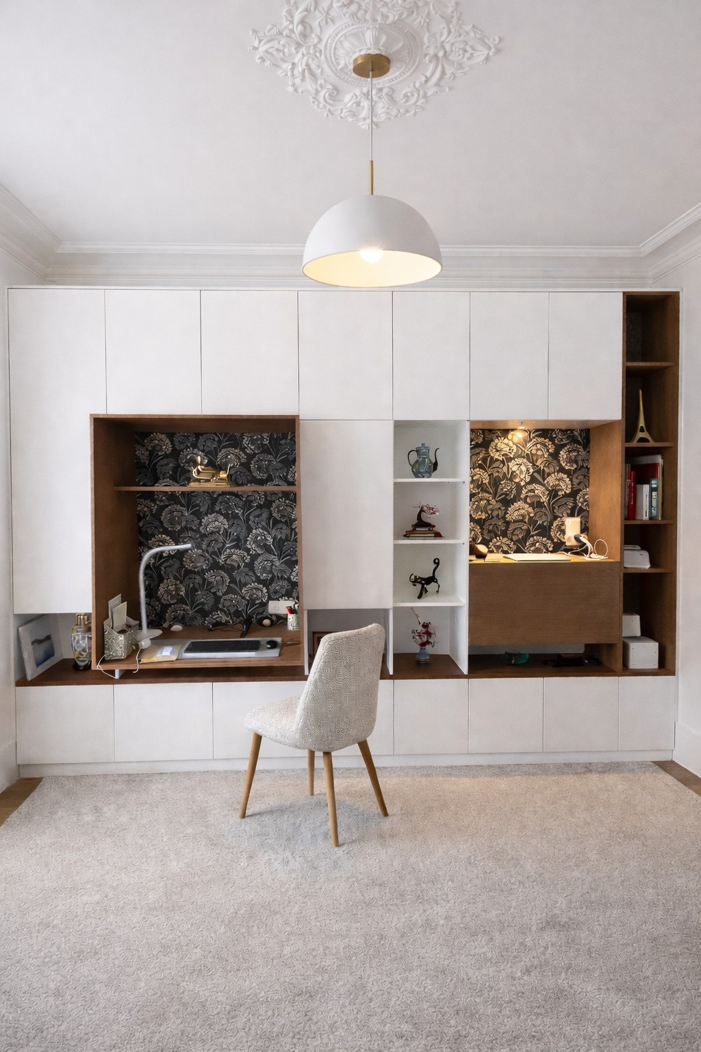 bibliothèque bureau sur mesure