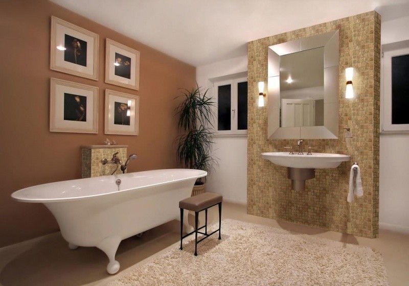 Мозаика из натурального камня в интерьере