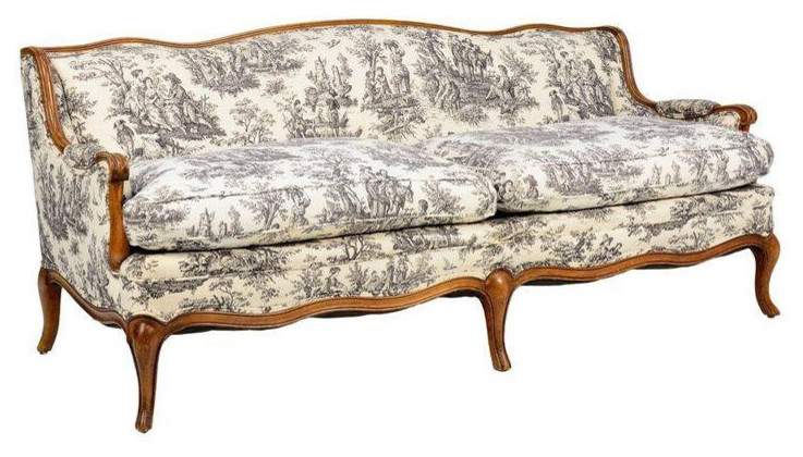Toile de Jouy French Provincial Style Sofa
