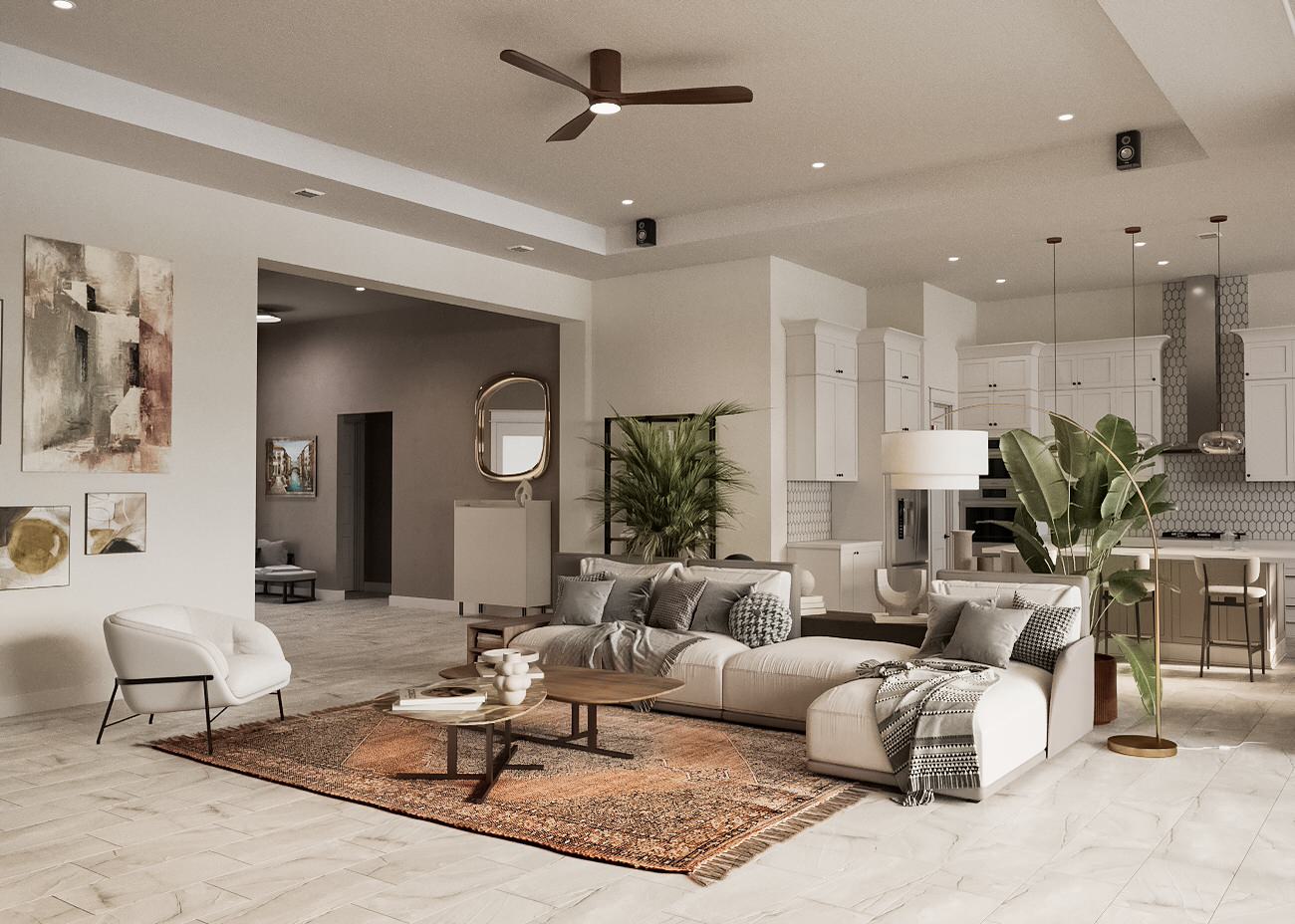 Дизайн дома во Флориде в стиле эклектика