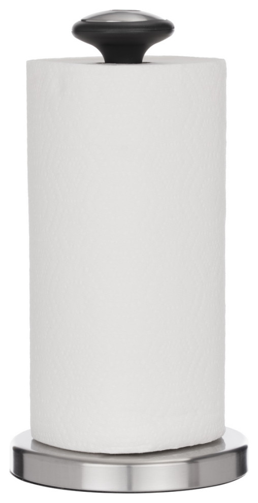 Jiallo Stainless Steel Paper Towel Holder With Black Knob WEPH115