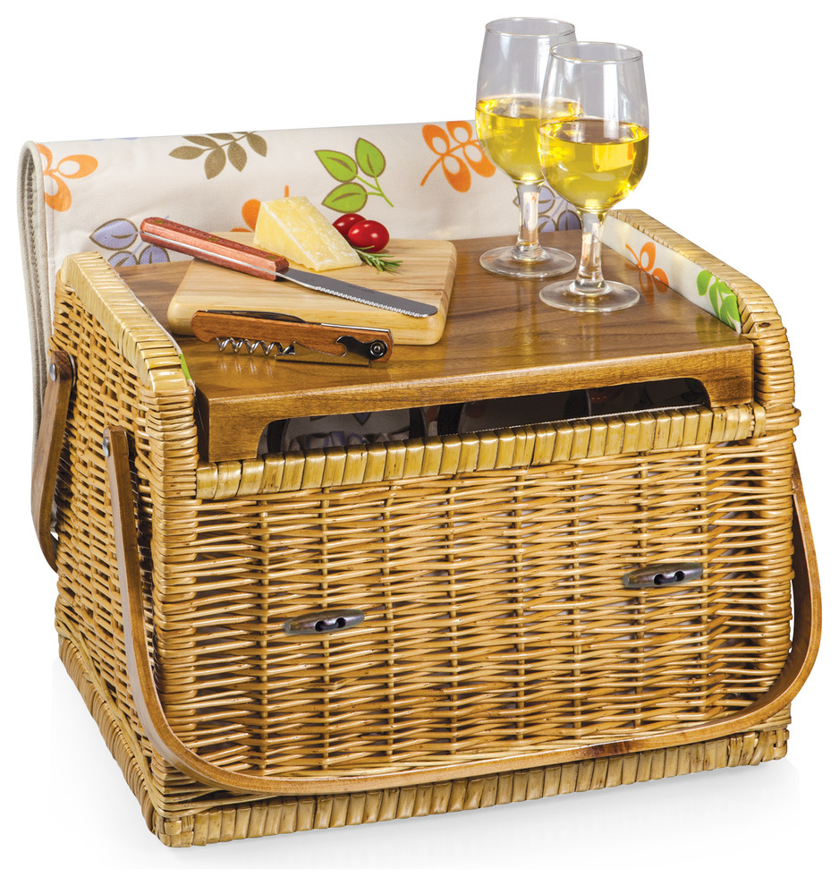 Kabrio Wine And Cheese Basket Botanica Collection