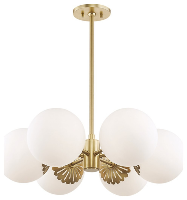 Mitzi Paige 6-LT Chandelier H193806-AGB - Aged Brass - Contemporary ...