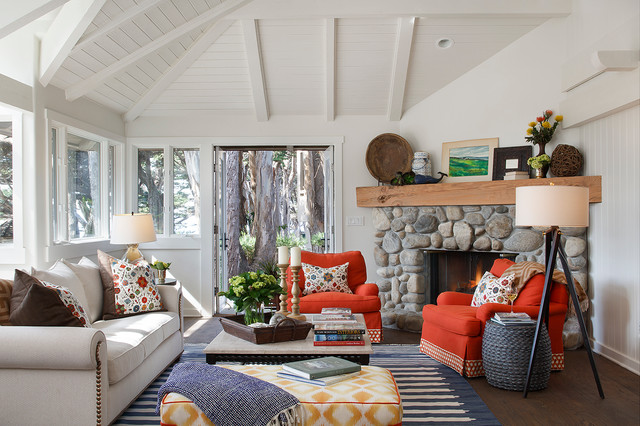 Carmel Residence beach-style-living-room