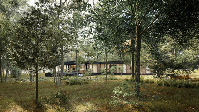 Brigadoon Homestead trendy-hus-og-facade