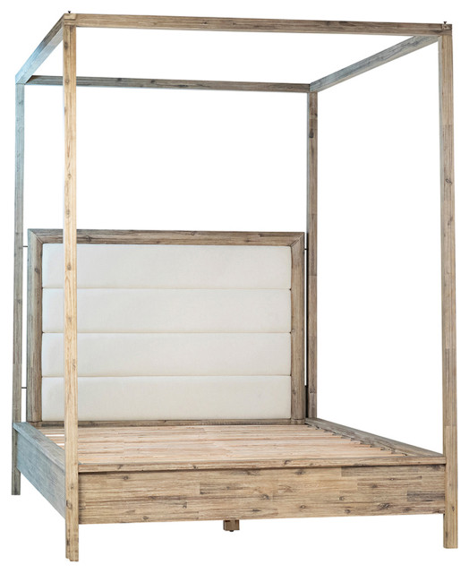 Natural Acacia Canopy Queen Bed Rustic Canopy Beds by Design Mix