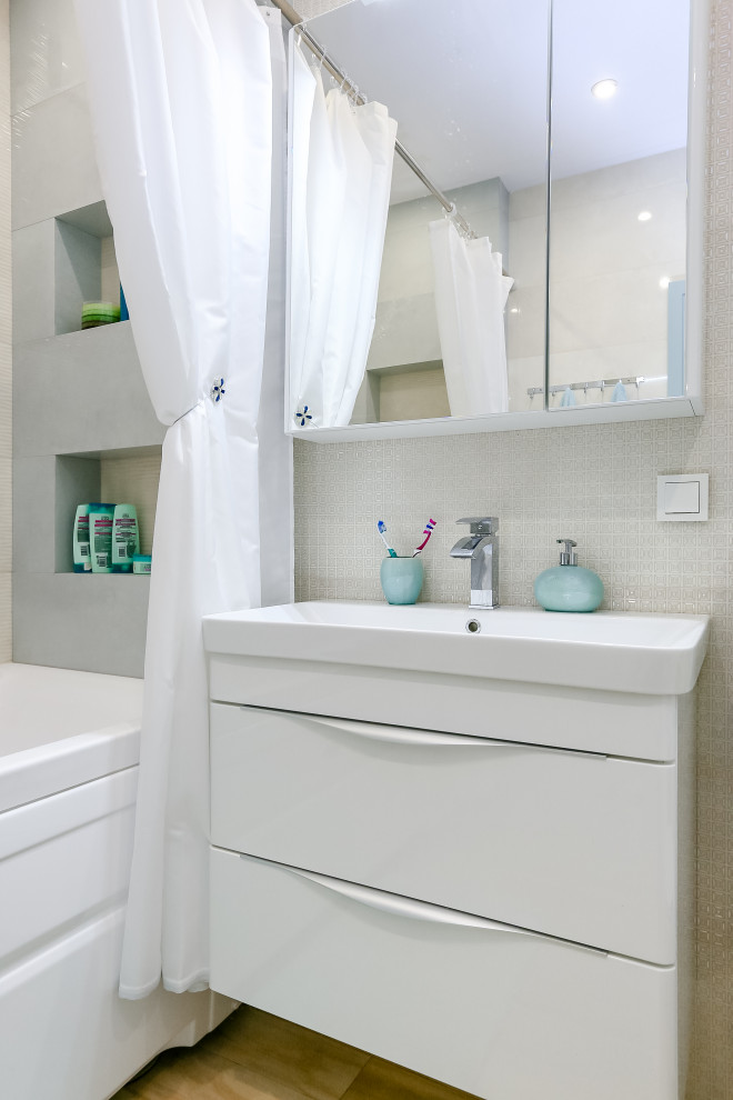 apartment with light blue doors