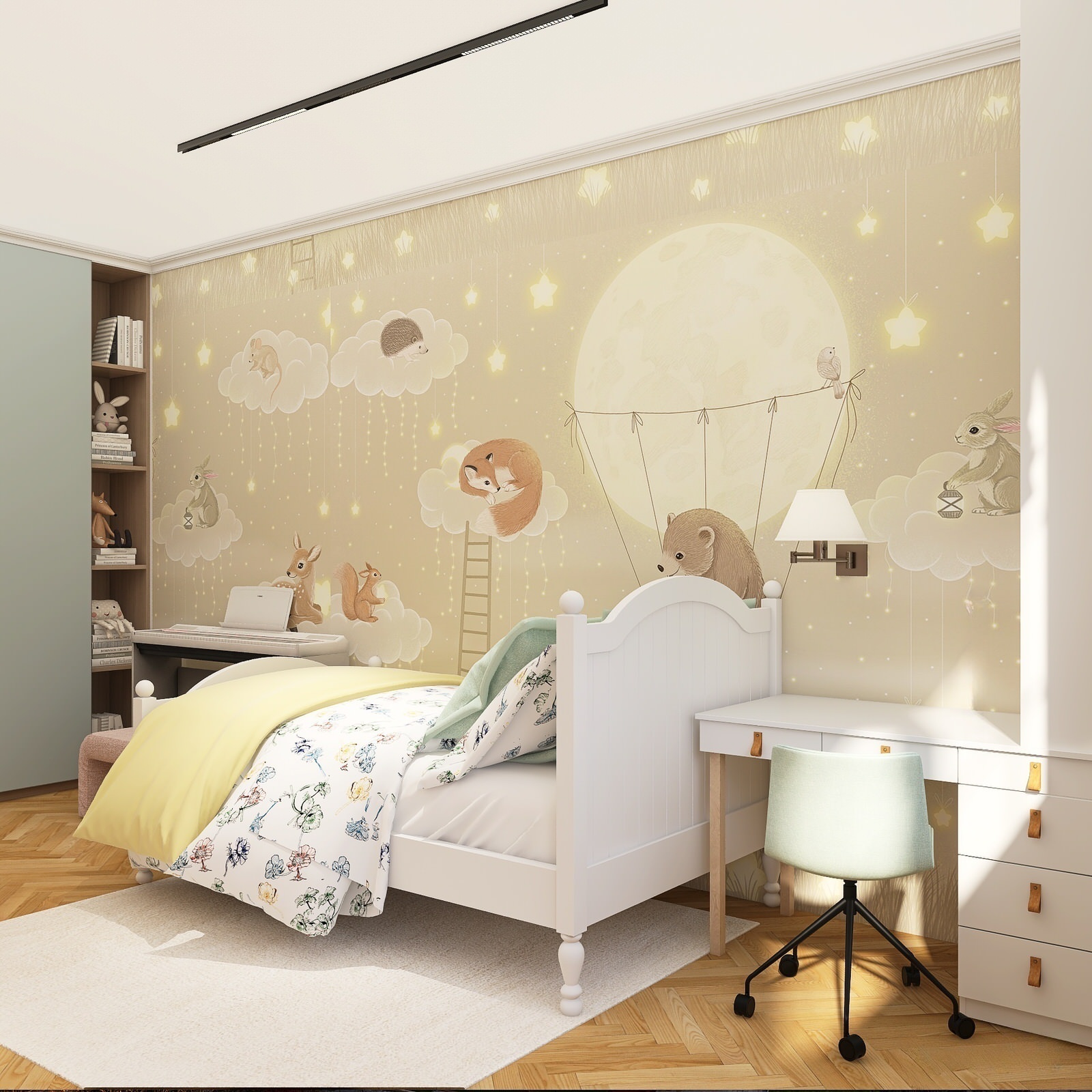 Трехкомнатная квартира в классическом стиле с цветовыми акцентами в старом фонде