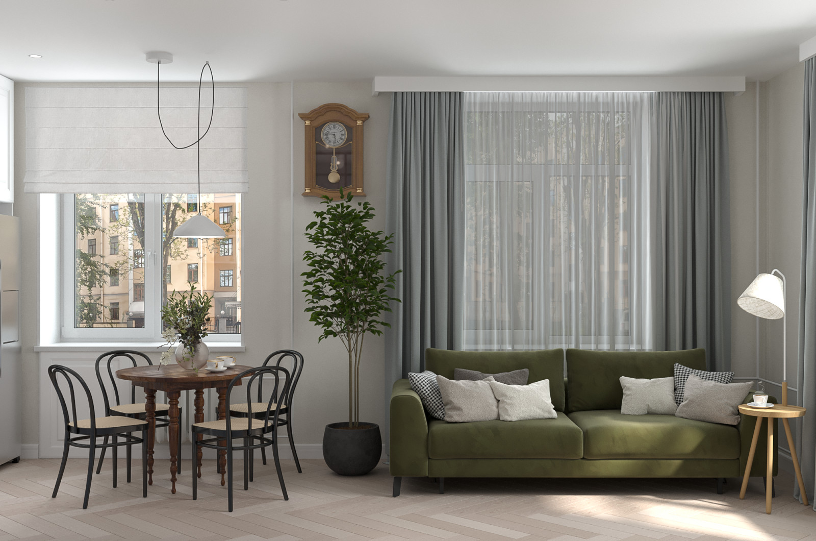 Светлая квартира в "сталинке"