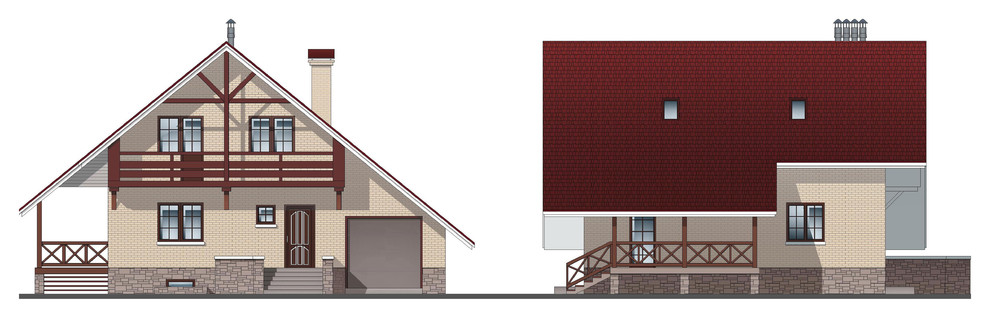 Жилой дом с мансардным этажом