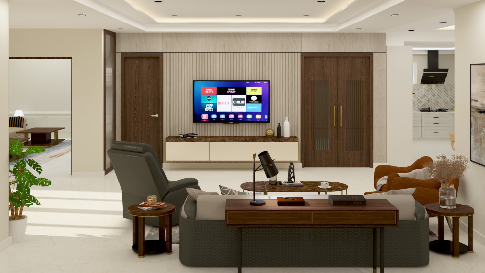 Example of a living room design in Hyderabad