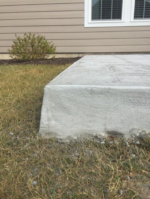 Botched stamped concrete patio job