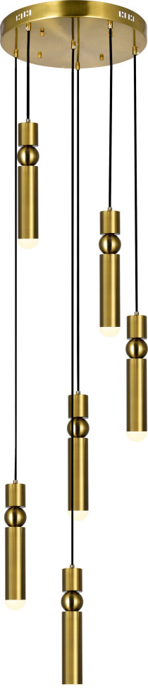 Chime Chandelier, Brass, Large