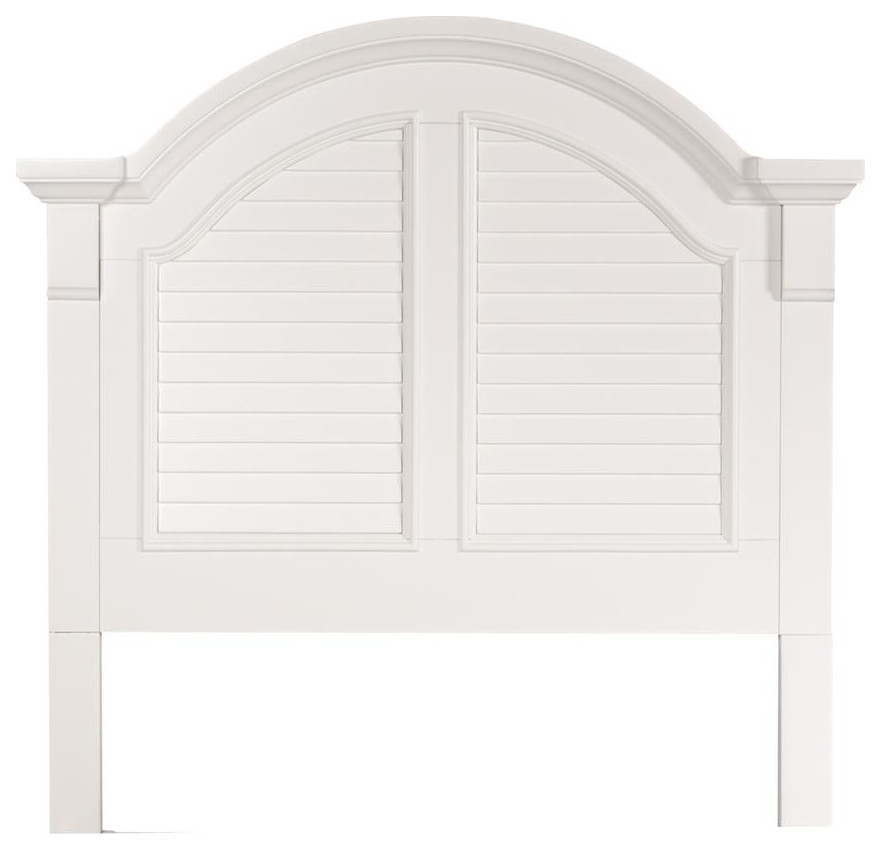 Twin Panel Headboard Cottage White Contemporary Headboards by