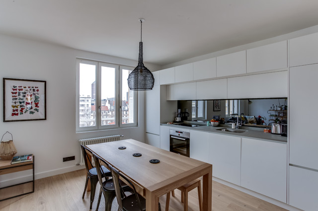 Cuisine ouverte, r&eacute;alisation sur-mesure skandinavisk-koek