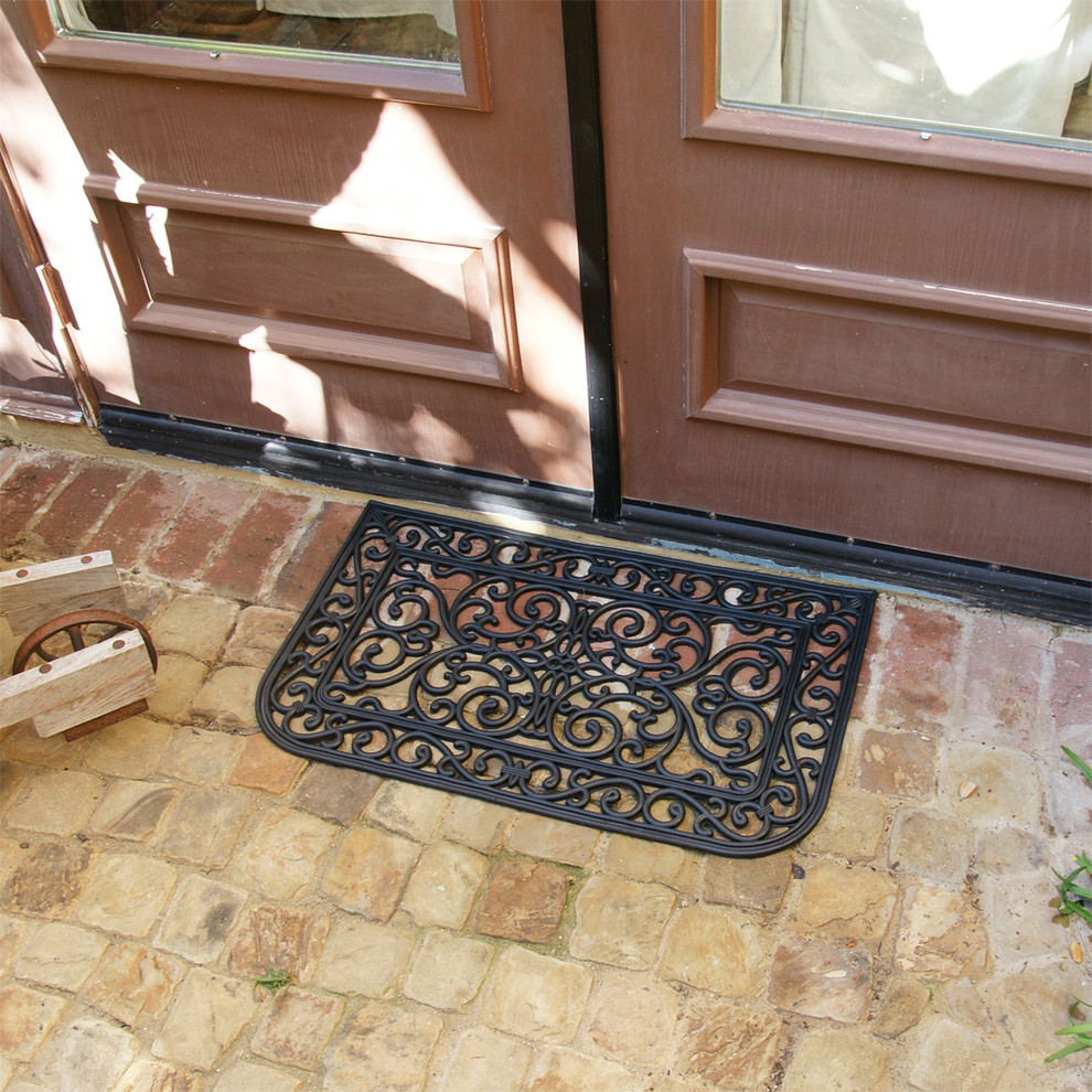 Liverpool Outdoor Cast Iron Door Mat, 16"x24" Mediterranean