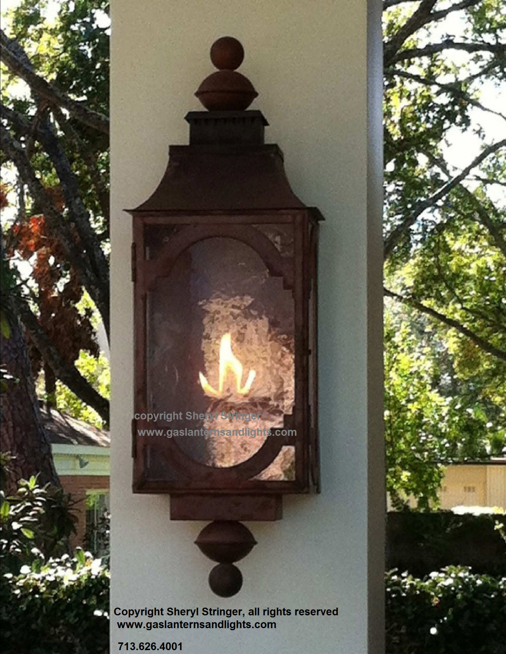 Sheryl's Santa Barbara Gas Lantern