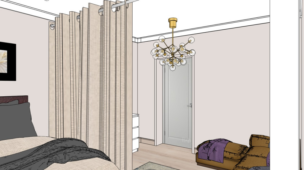 Скетч однокомнатной квартиры