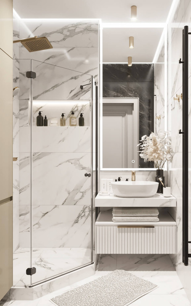 Душевая к классическом стиле