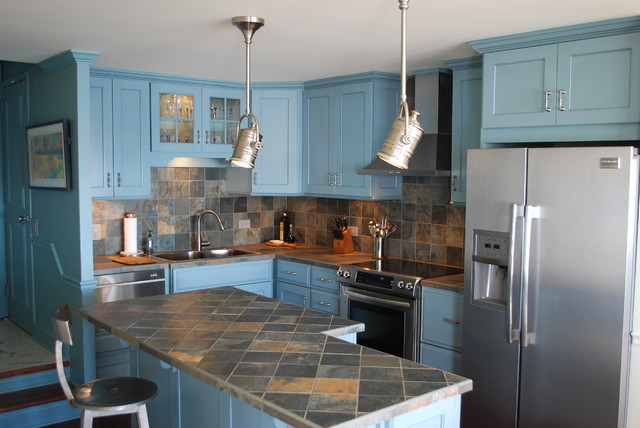 A Blue Yes Blue Chicago Kitchen Greenfield Cabinetry